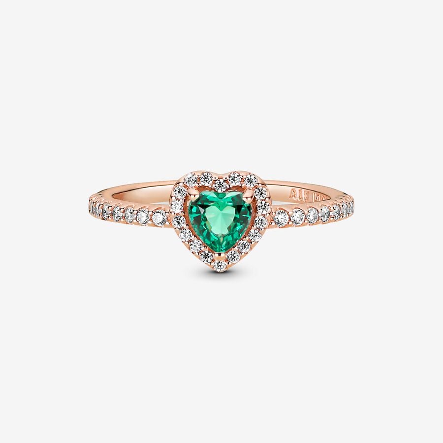 Sparkling Elevated Heart Ring